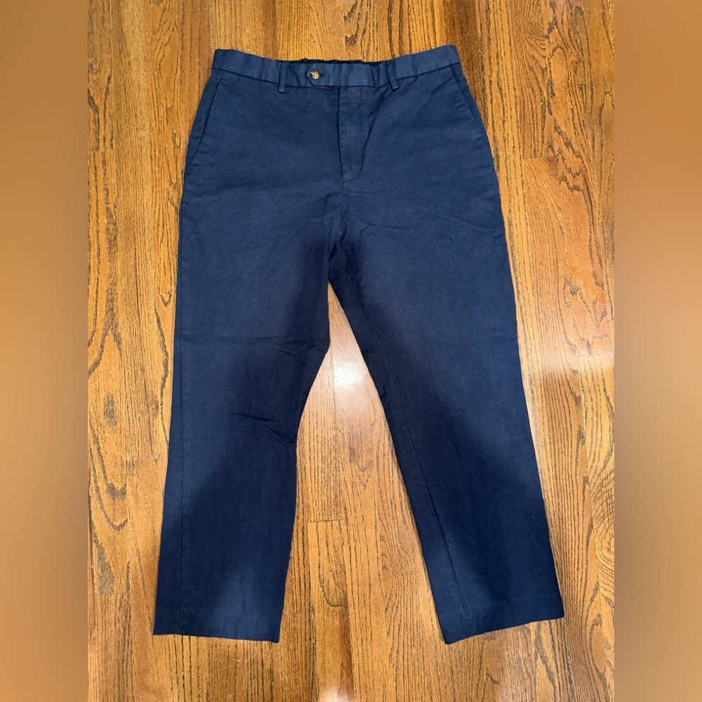 Cotton/Linen J Crew Navy Dress Chinos
